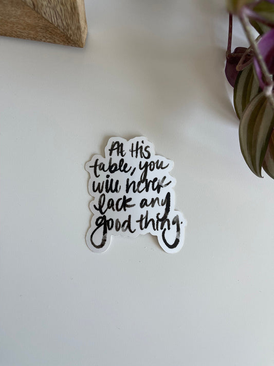 At His Table Sticker