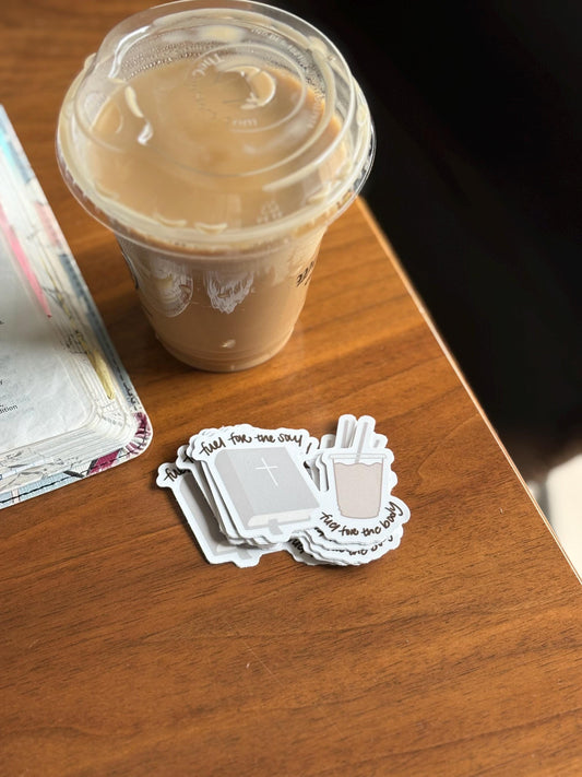 Bible and Coffee Sticker