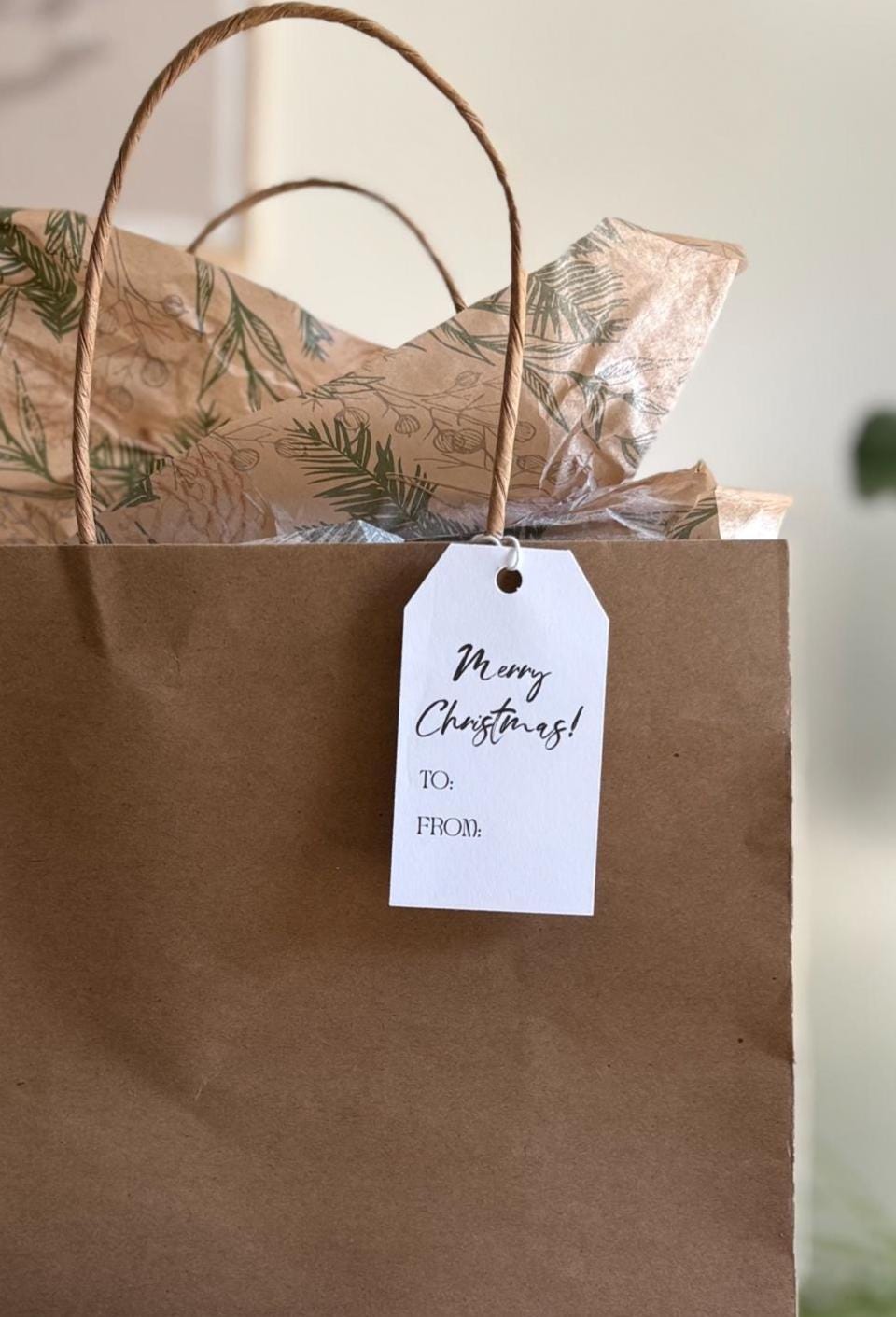Matte White Christmas Tags, Pack of 10