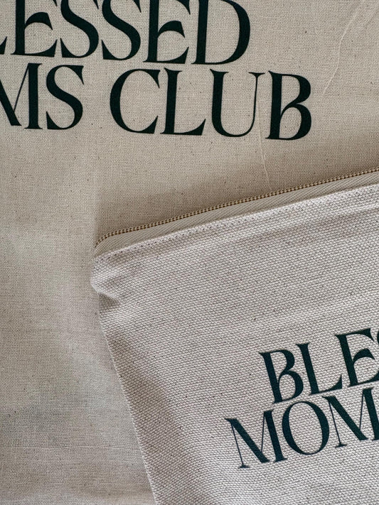 Blessed Moms Club BUNDLE - Tote Bag and Pouch