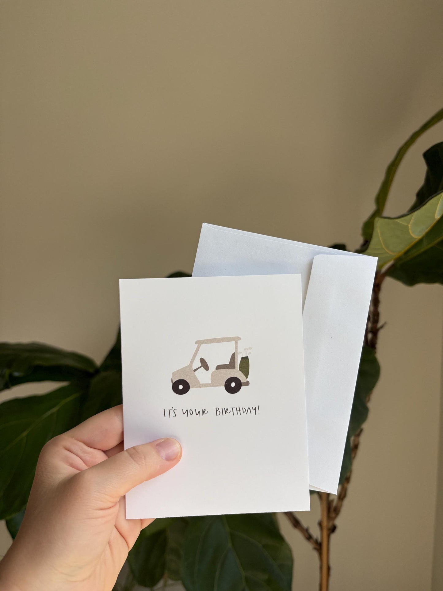 Birthday Card with Envelope, Greeting Cards, Golf, Golf Cart, Par-tee, Fun, Happy Birthday for Him