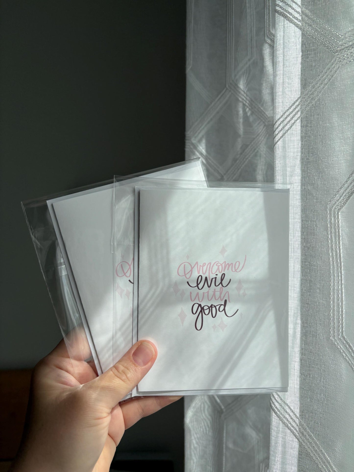 Overcome Evil with Good Greeting Card with Envelope