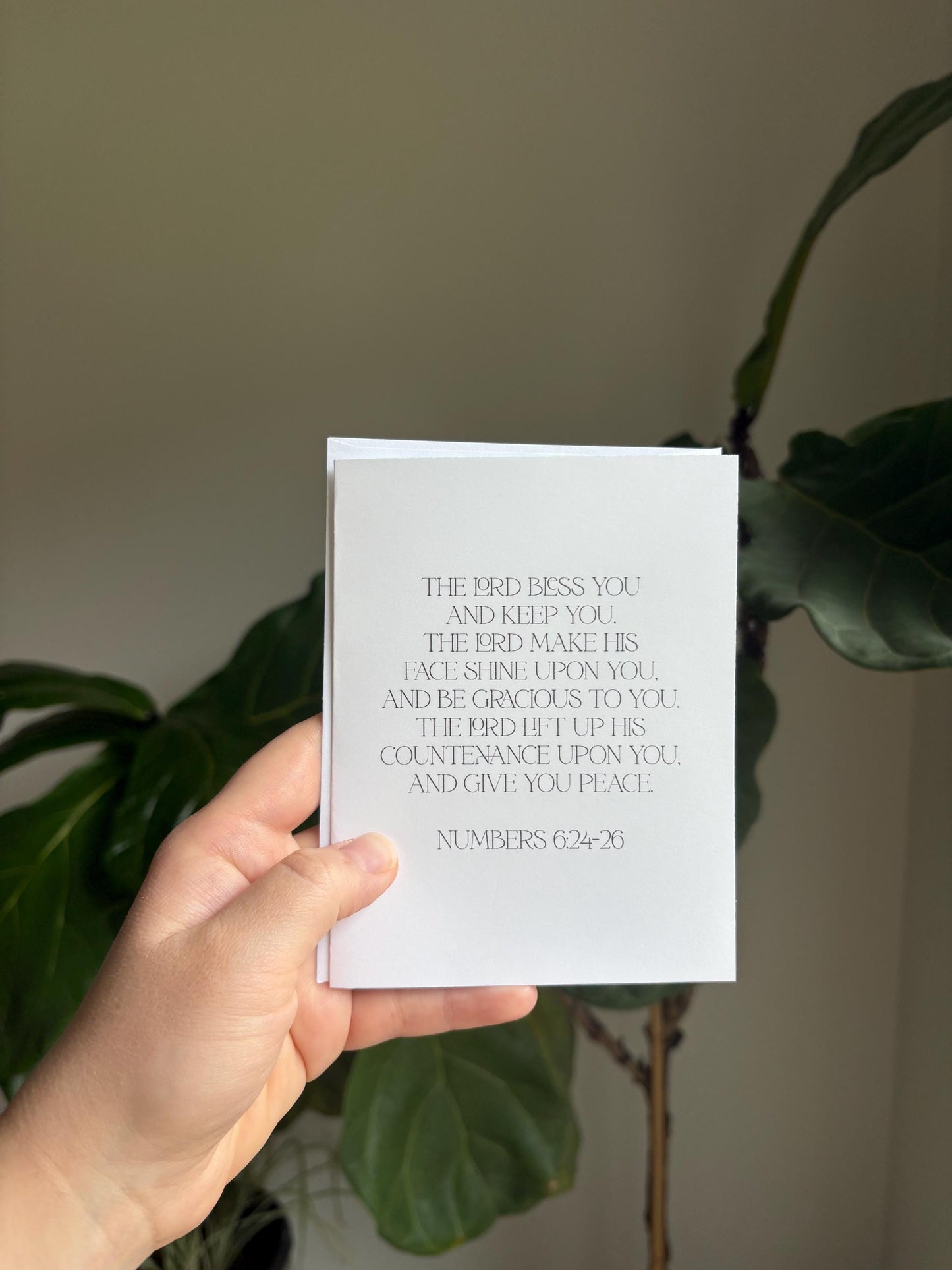 Lord Bless You Bible Verse Greeting Card with Envelope