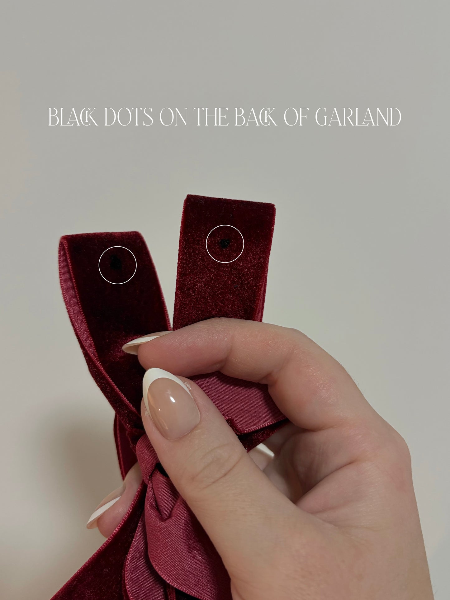 Burgundy Red Velvet Bow Garland