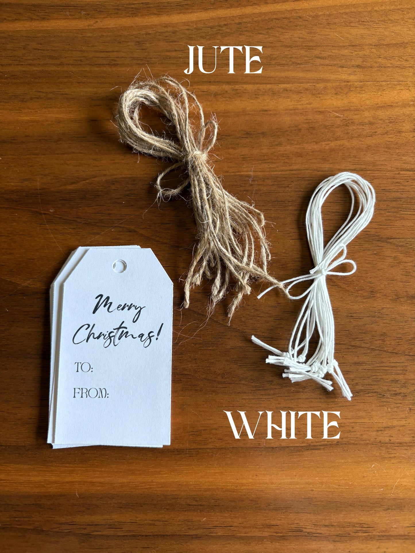Matte White Christmas Tags, Pack of 10