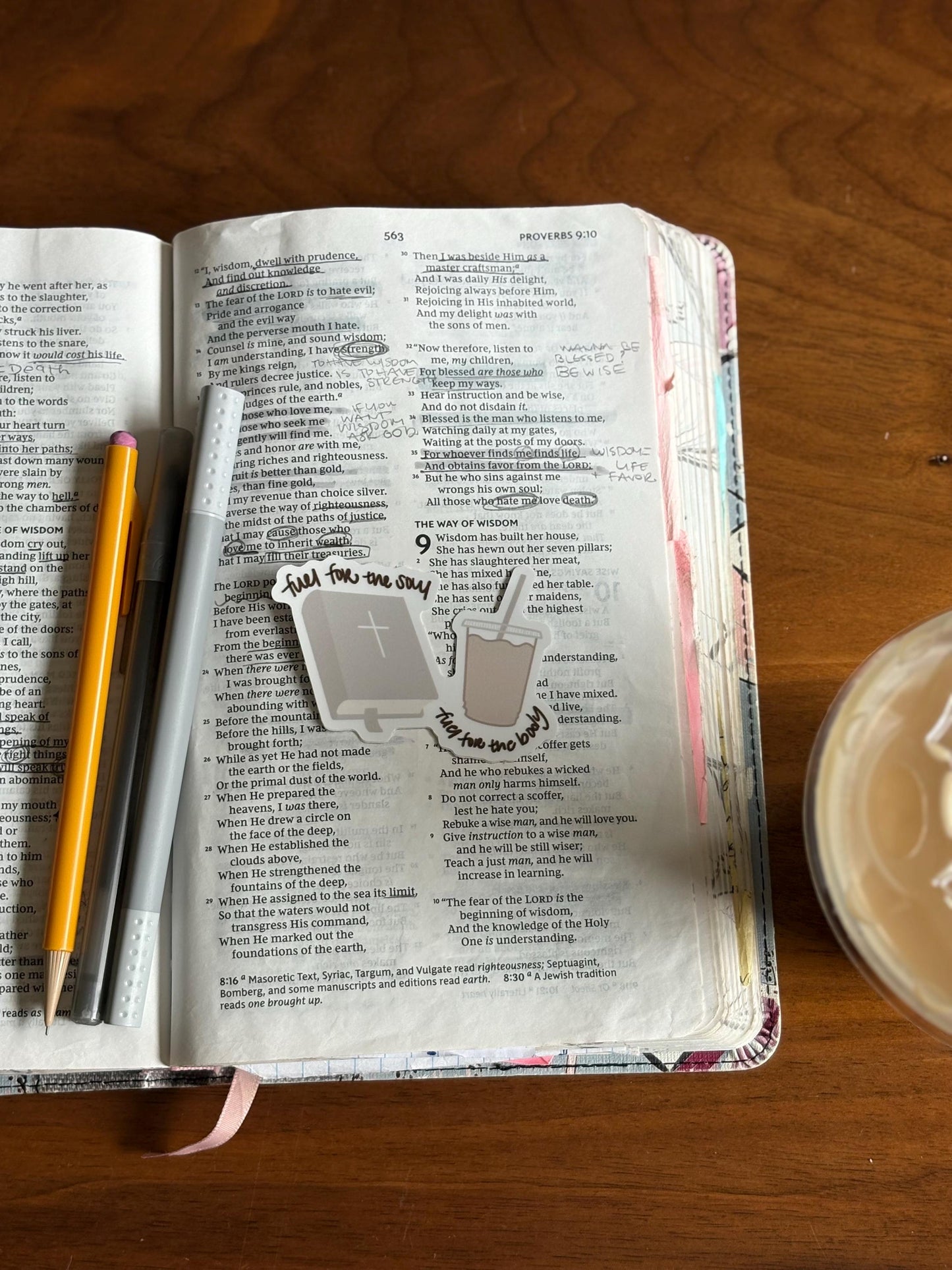 Bible and Coffee Sticker