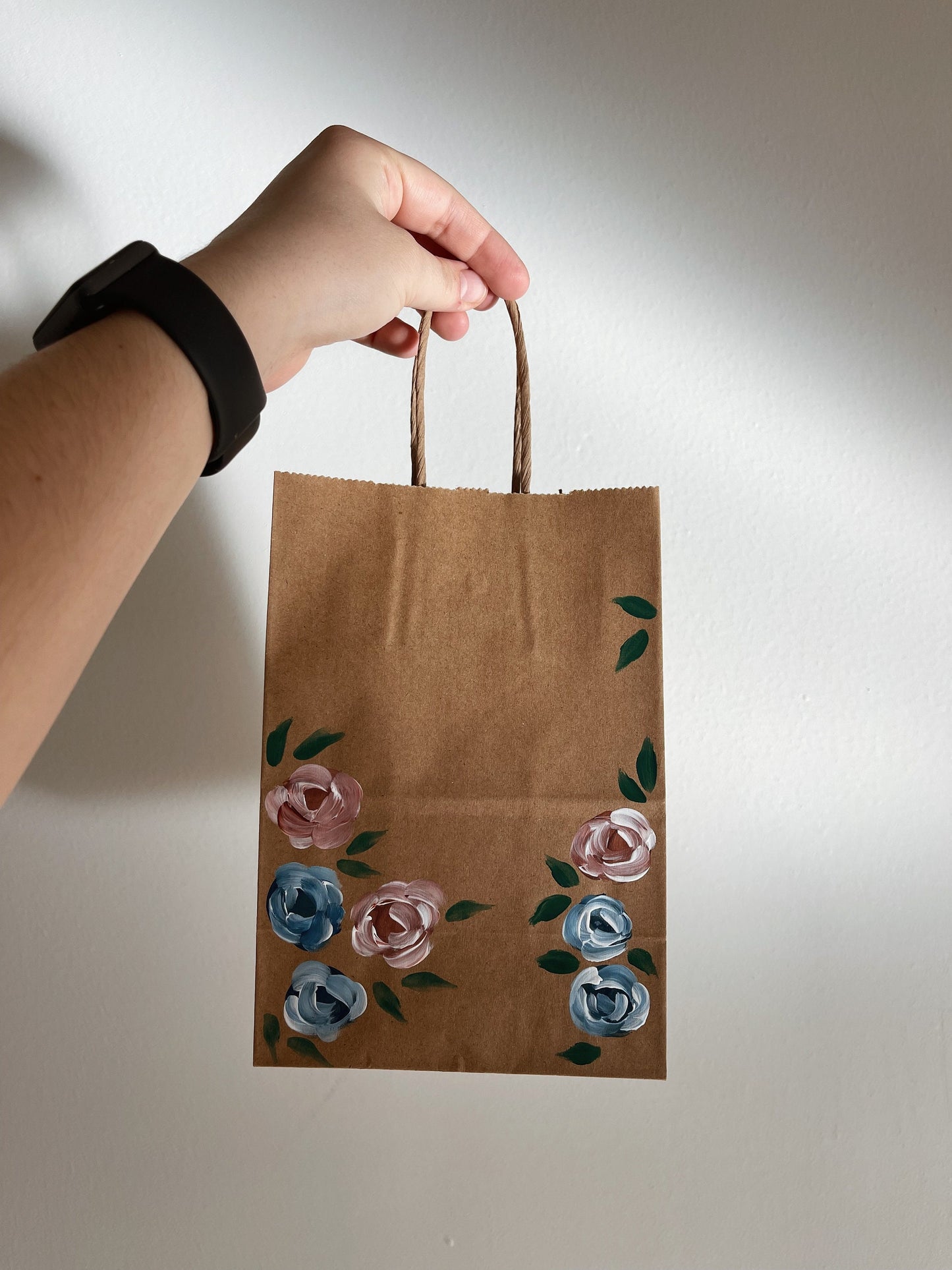 Painted Flower Gift Bags - 4pk
