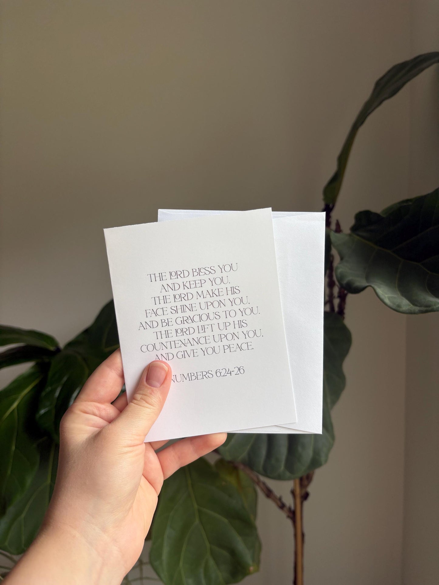 Lord Bless You Bible Verse Greeting Card with Envelope