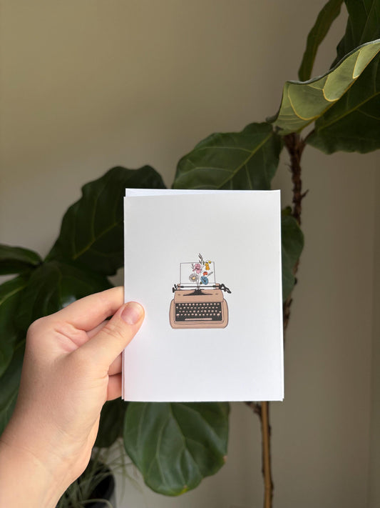 Vintage Flowers Greeting Card with Envelope
