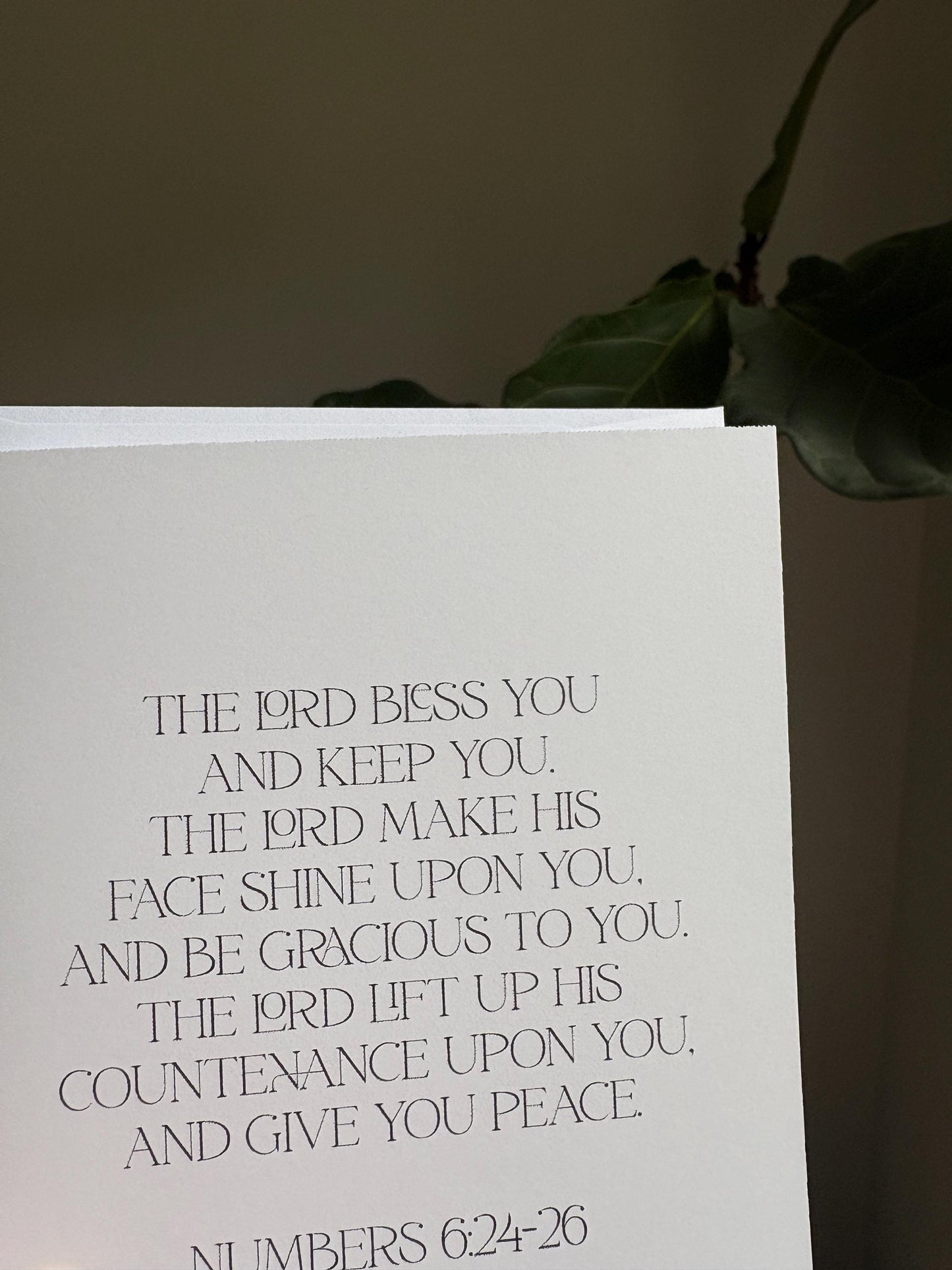 Lord Bless You Bible Verse Greeting Card with Envelope