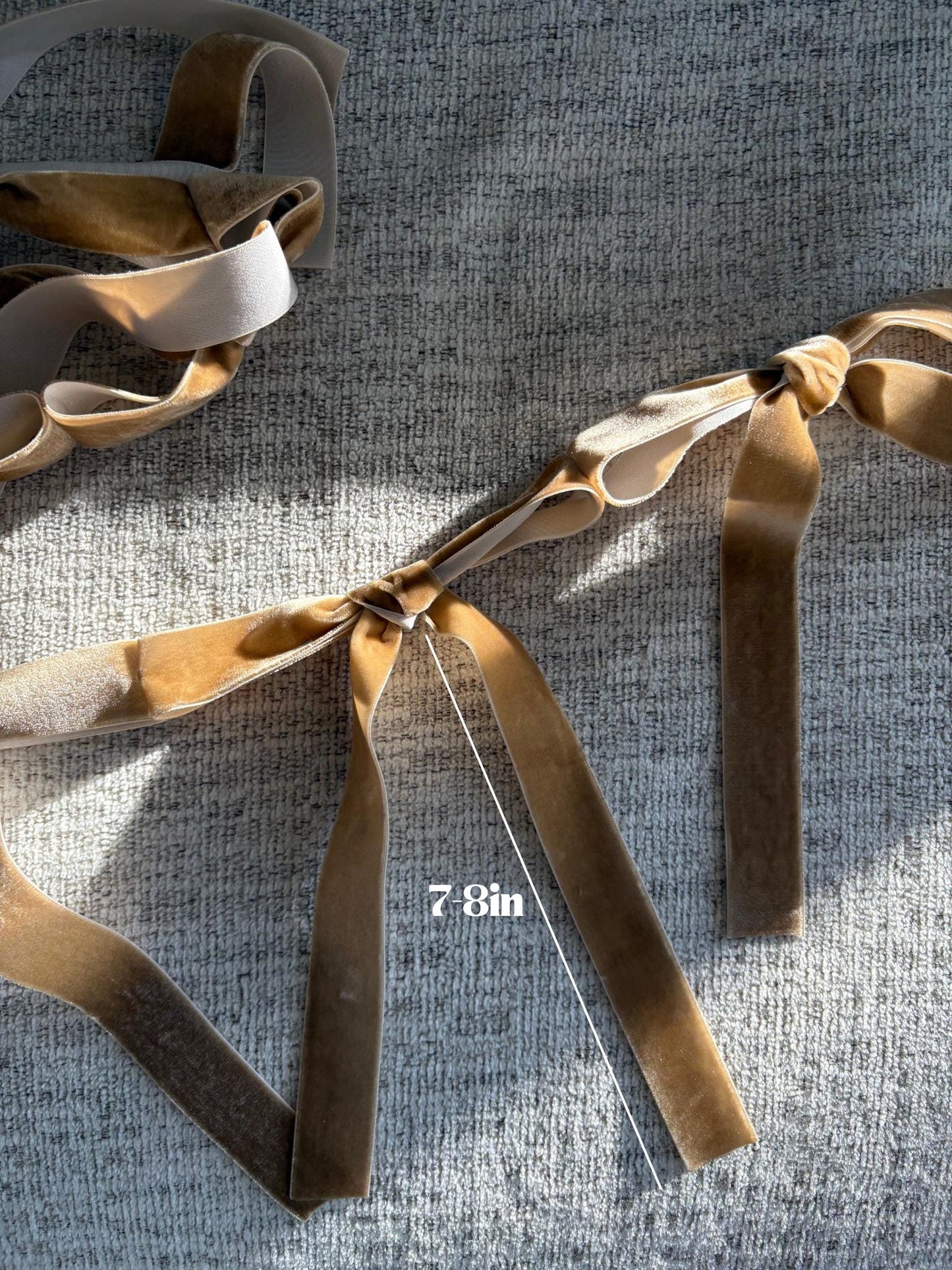 Caramel Velvet Bow Garland