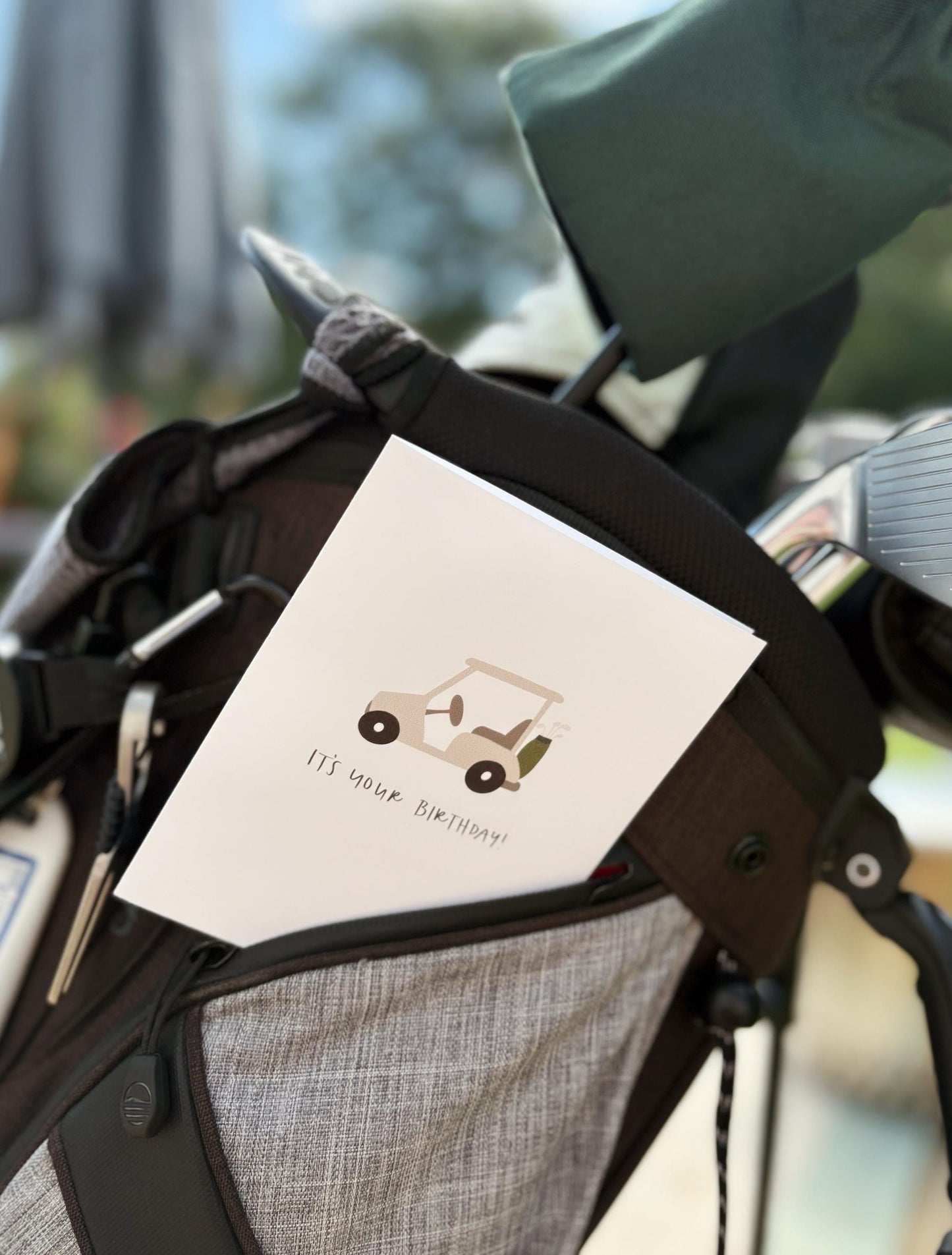 Birthday Card with Envelope, Greeting Cards, Golf, Golf Cart, Par-tee, Fun, Happy Birthday for Him