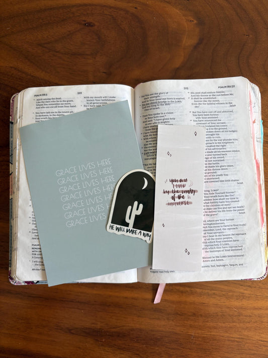 Christian Print and Bookmark Set