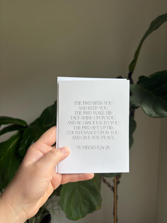 Lord Bless You Bible Verse Greeting Card with Envelope