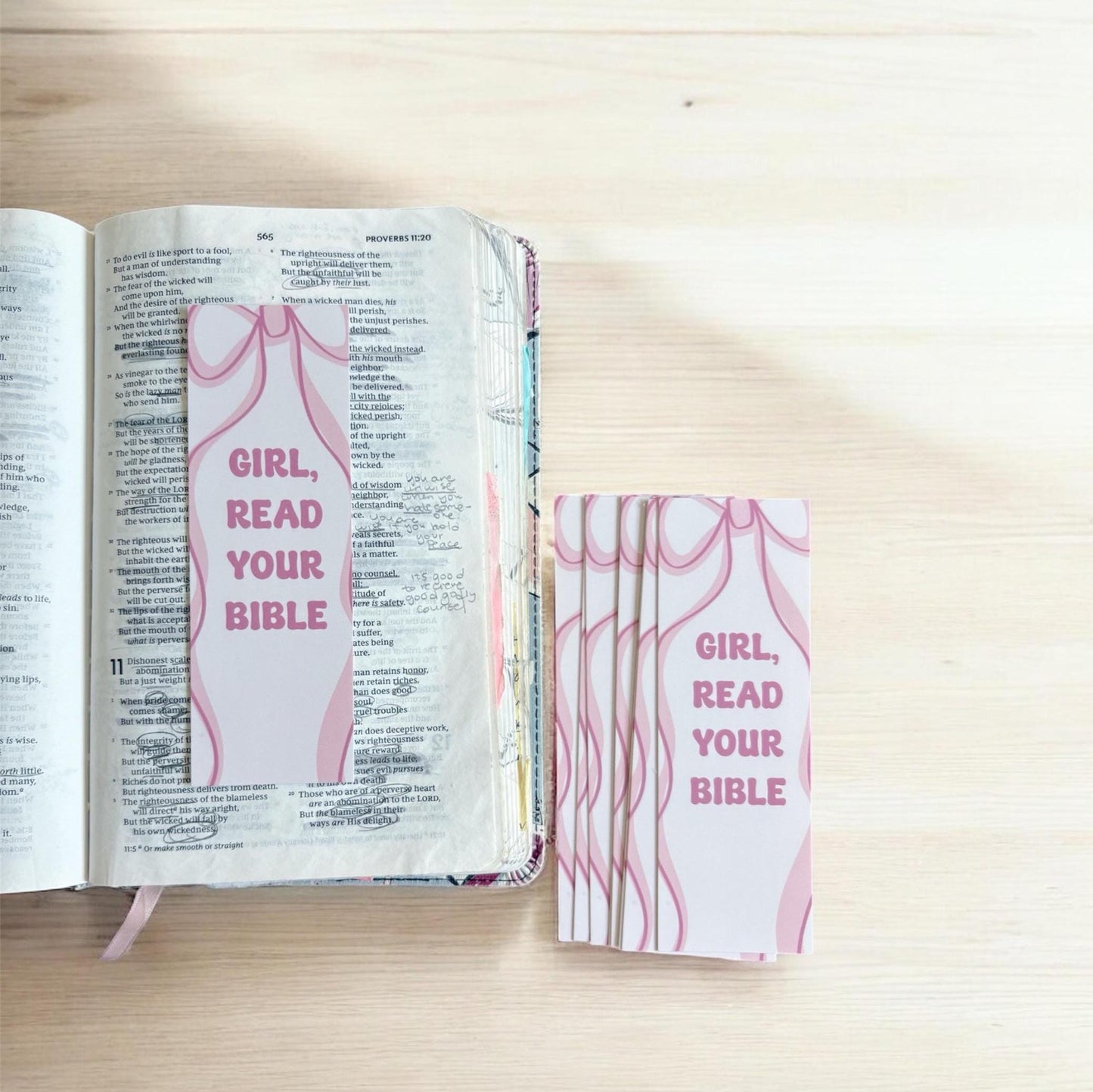 Girl Read Your Bible Bookmark