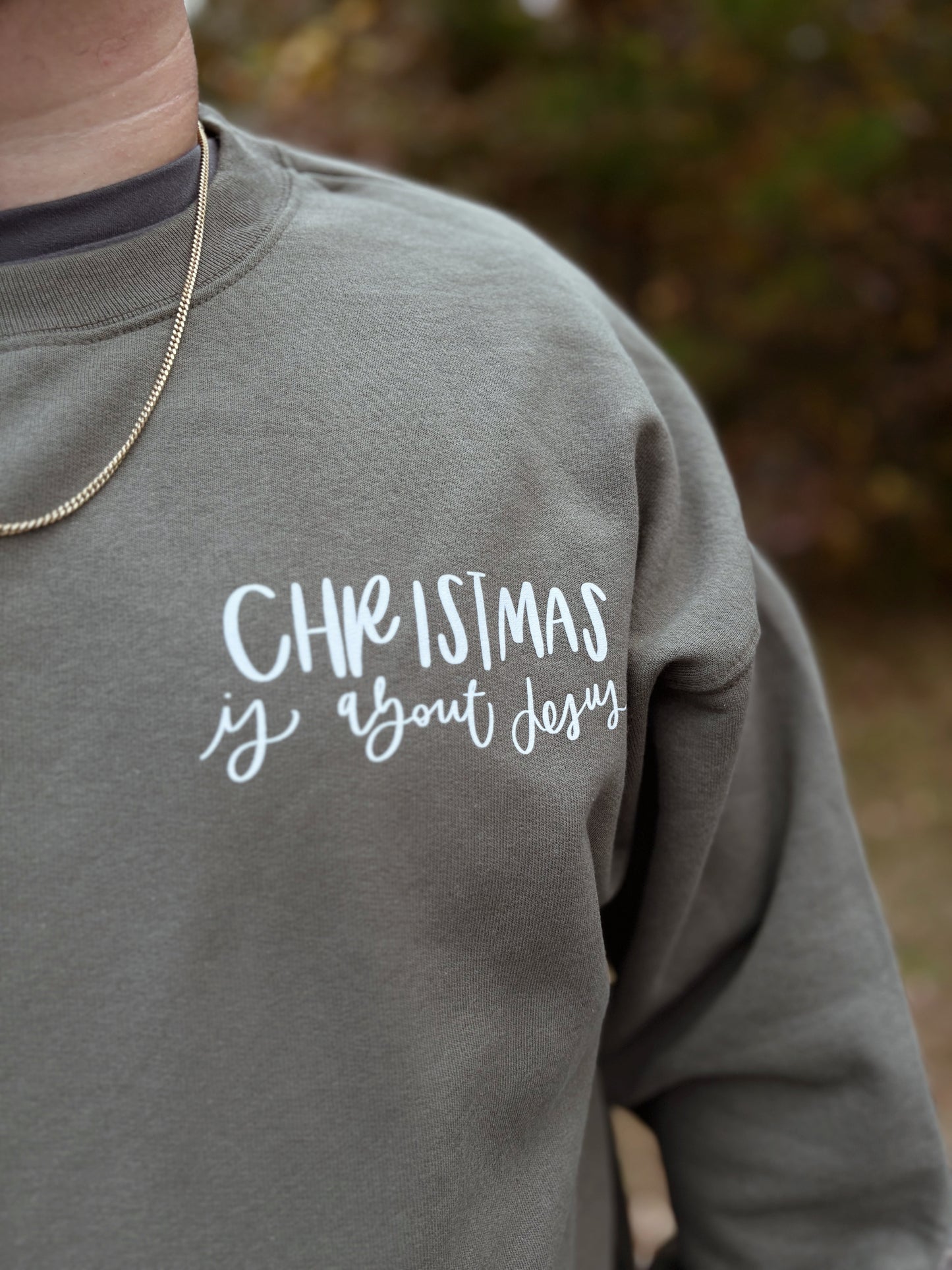 Christmas Is About Jesus Crewneck Sweater