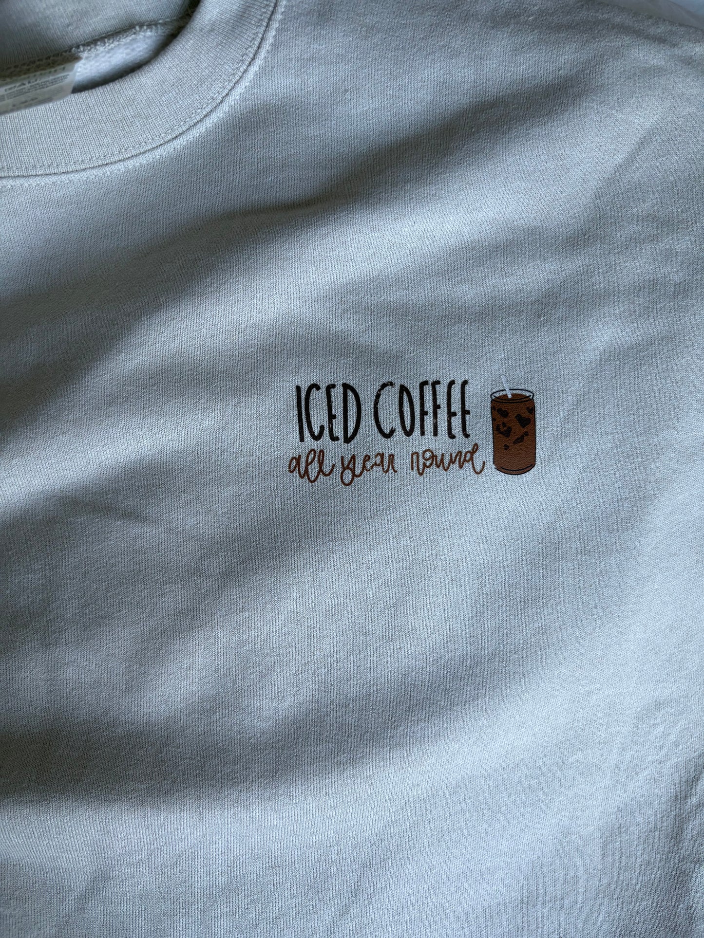 Coffee All Year Round Crewneck Sweater - Sand