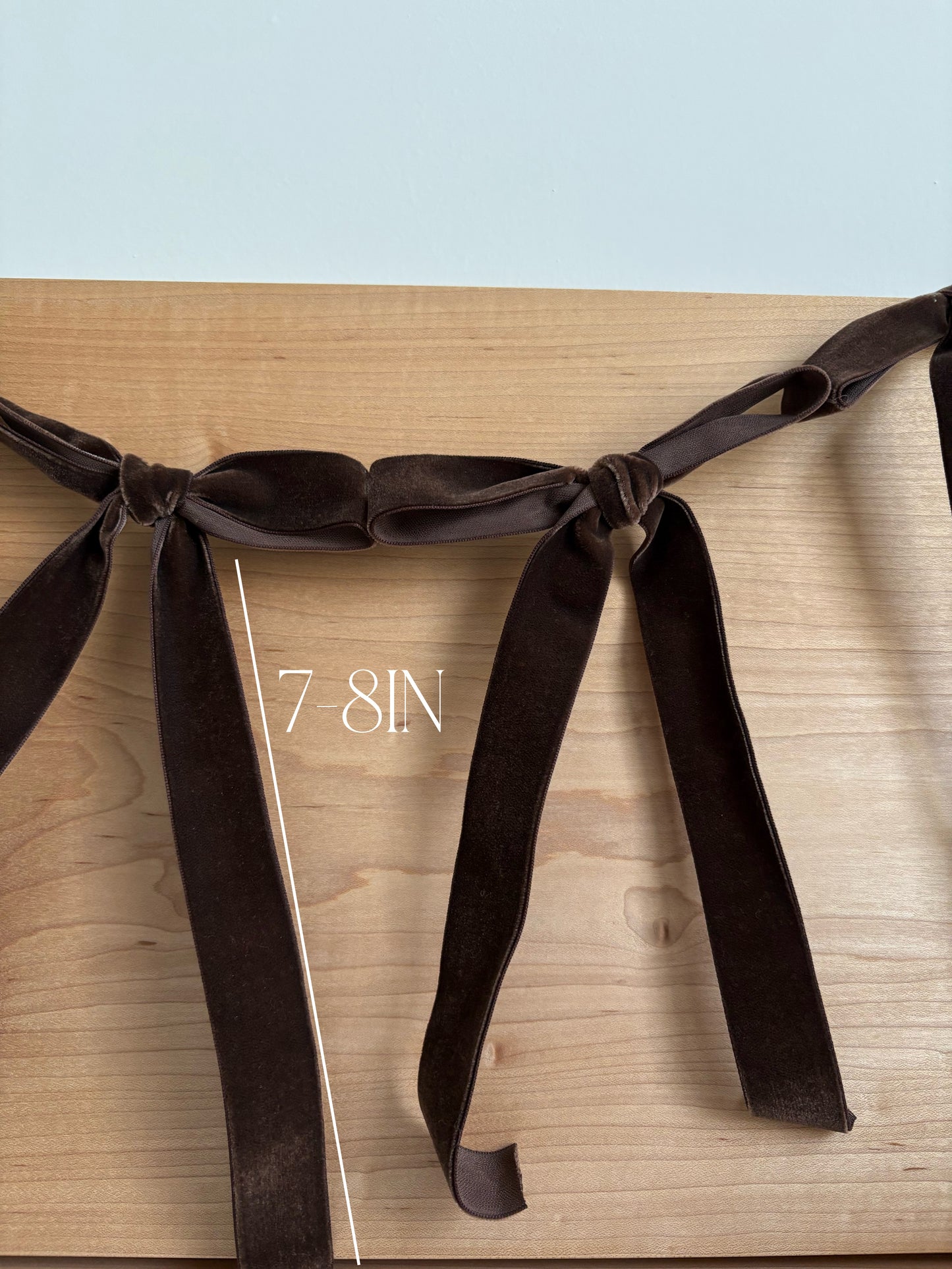 Brown Velvet Bow Garland