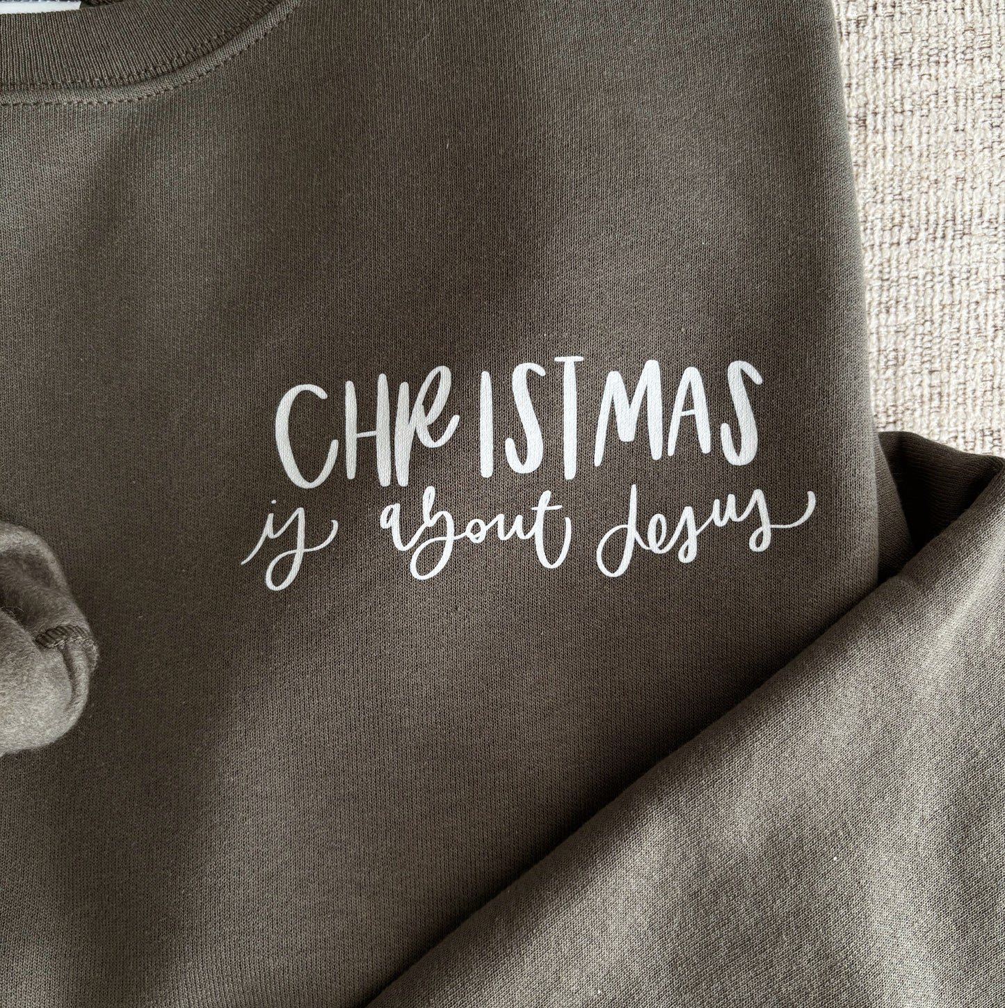 Christmas Is About Jesus Crewneck Sweater