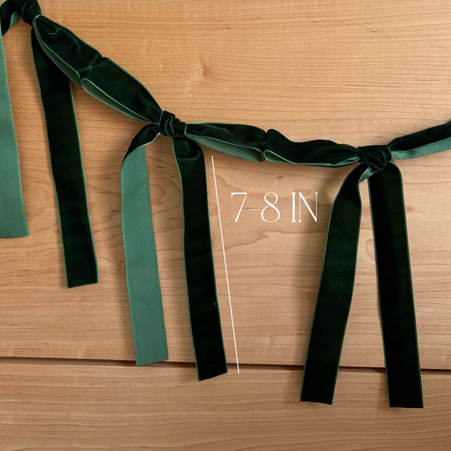 Hunter Green Velvet Bow Garland