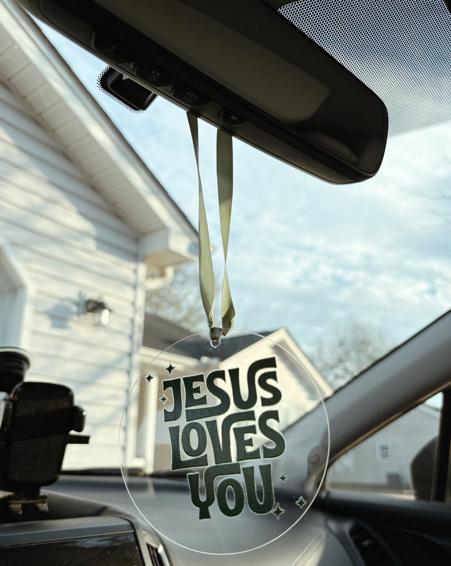 Acrylic Car Charm | Jesus Loves You