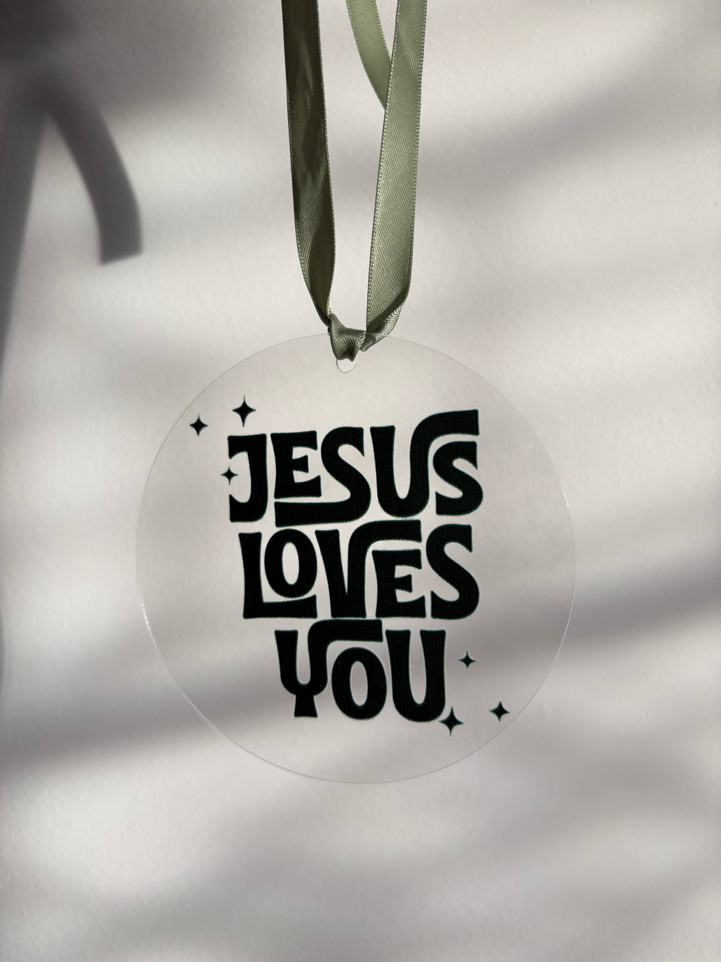 Acrylic Car Charm | Jesus Loves You