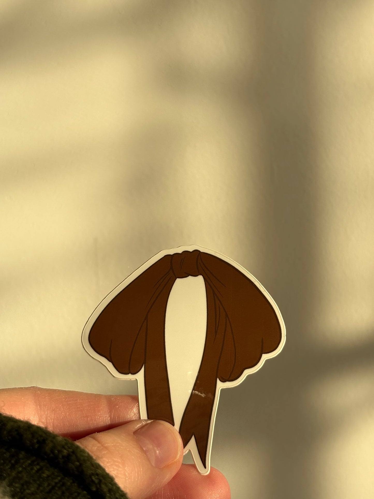 Brown Bow Vinyl Sticker