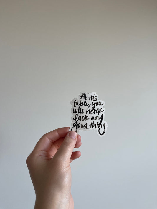 At His Table Sticker