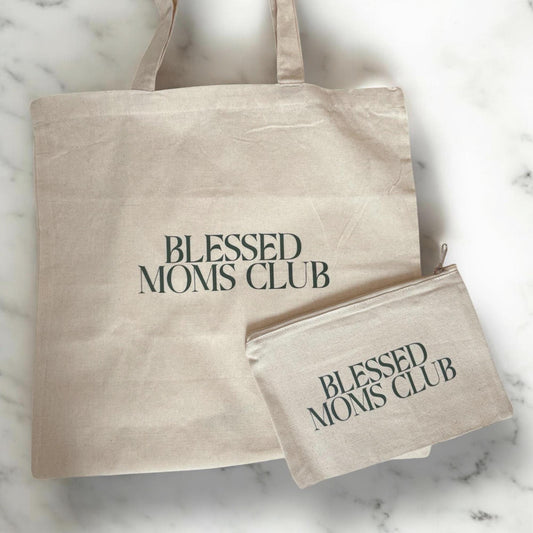 Blessed Moms Club BUNDLE - Tote Bag and Pouch