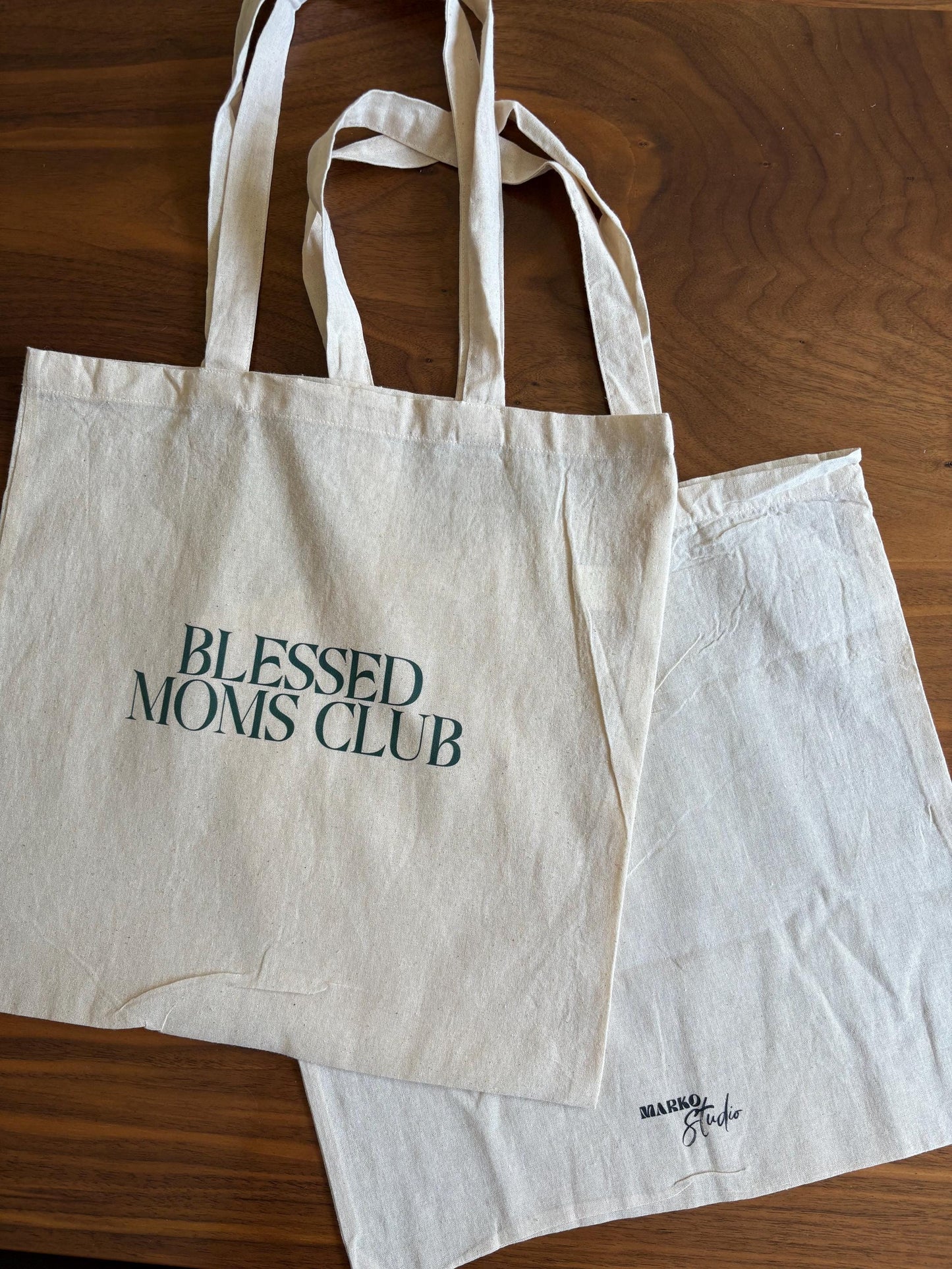 Blessed Moms Club - Lightweight Natural Canvas Tote bag, 100% Cotton