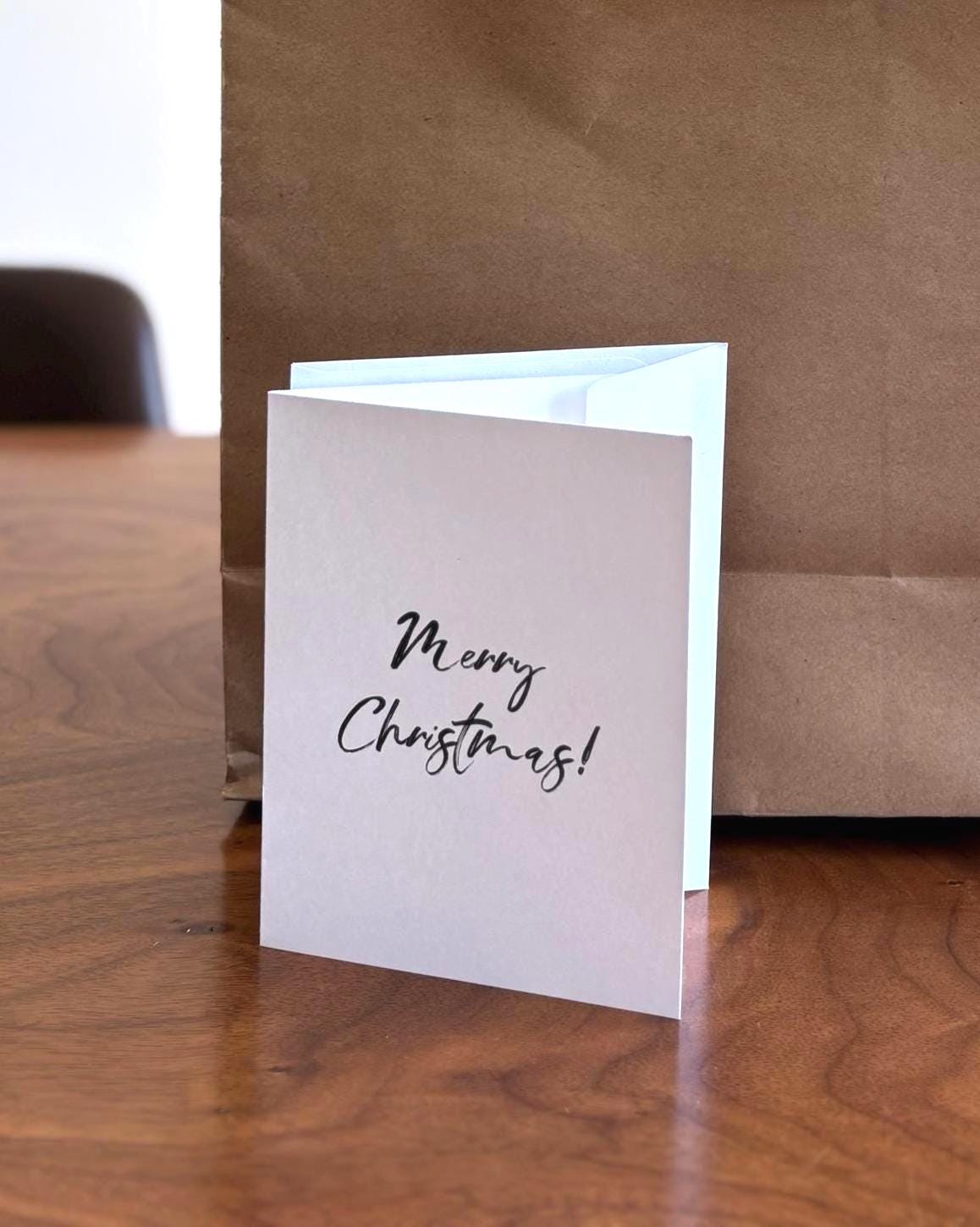 Minimal Christmas Card with Envelope