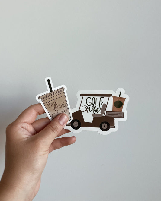 Golf + Coffee Stickers Bundle!