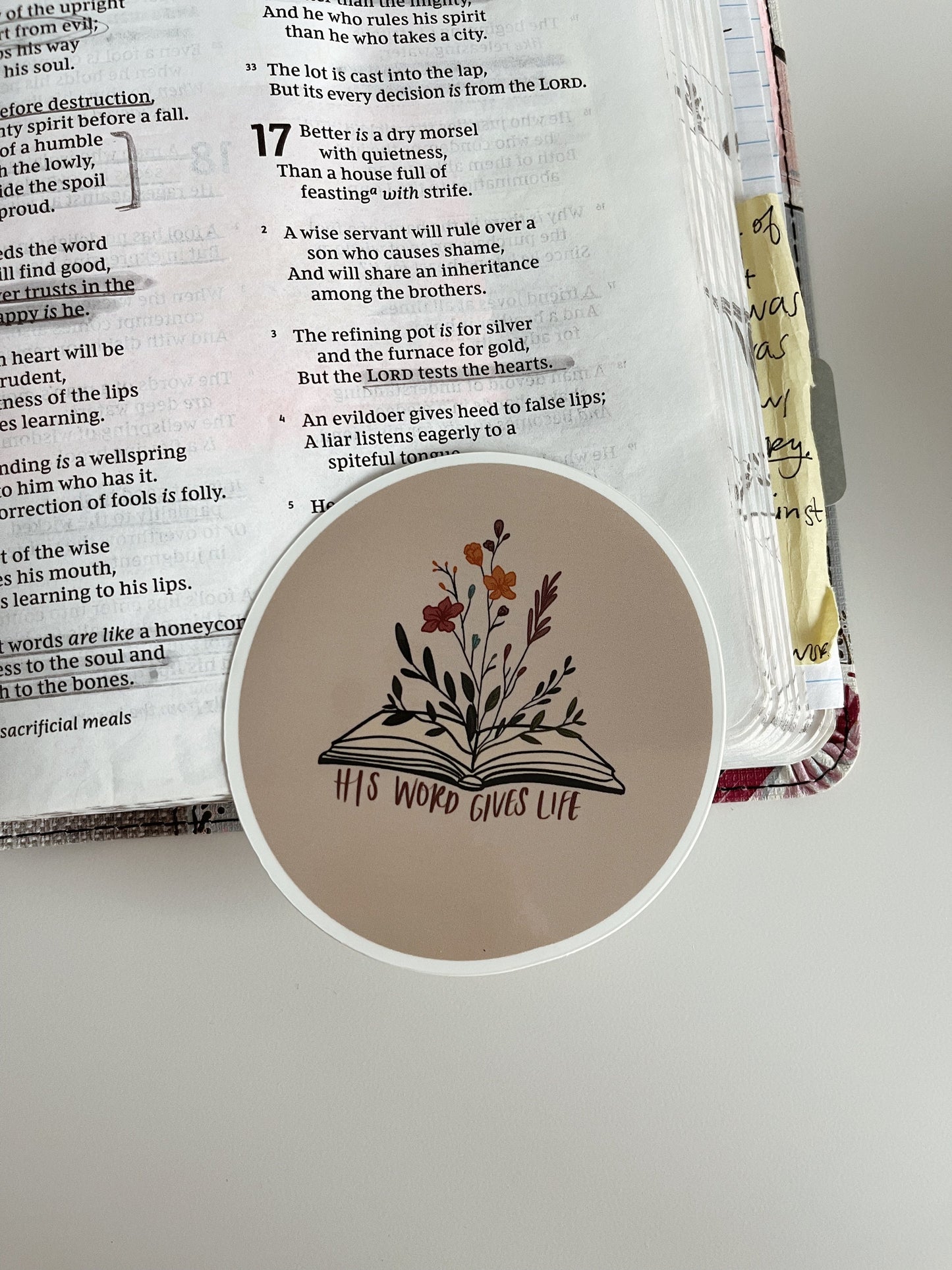 His Word Gives Life Sticker